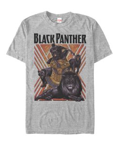 Men’s Marvel Black Panther Geometric Jungle Cats T-Shirt