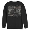 Men’s Marvel Black Panther Knit Pattern Print Sweatshirt