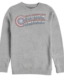 Men’s Marvel Captain America Faded Logo Sweatshirt