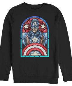 Men’s Marvel Captain America Stained Glass Sweatshirt