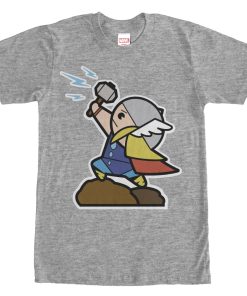 Men’s Marvel Cartoon Thor with Hammer T-Shirt