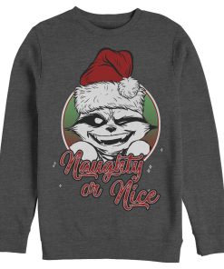 Men’s Marvel Christmas Guardians of the Galaxy Naughty Rocket Sweatshirt