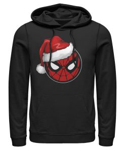 Men’s Marvel Christmas Spider-Man Santa Hat Pull Over Hoodie