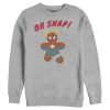 Men’s Marvel Christmas Spider-Man Snap Gingerbread Cookie Sweatshirt