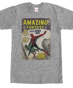 Men’s Marvel Spider-Man Comic Book Cover Print T-Shirt