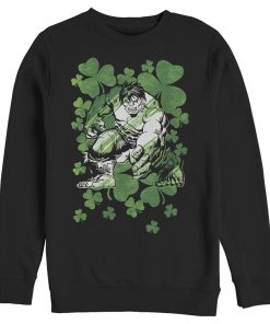 Men’s Marvel St. Patrick’s Day Hulk Clover Field Sweatshirt