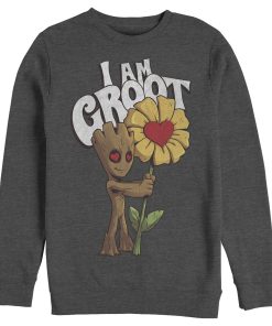 Men’s Marvel Valentine’s Day Groot Flower Sweatshirt