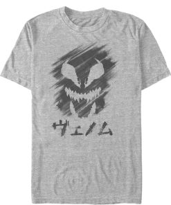 Men’s Marvel Venom Kanji Character Smudge T-Shirt