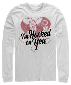 Men’s Peter Pan Valentine’s Day Captain Hook I’m Hooked on You Long Sleeve Shirt