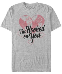 Men’s Peter Pan Valentine’s Day Captain Hook I’m Hooked on You T-Shirt