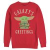 Men’s Star Wars The Mandalorian Christmas The Child Greetings Sweatshirt
