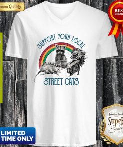 Official Raccoon Support Your Local Street Cats Shirt