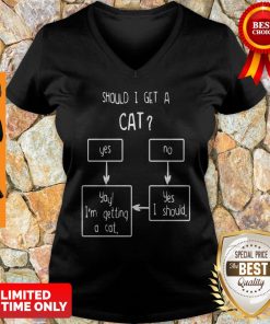 Official Should I Get A Cat Yes Or No Shirt 3