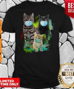 Official Three Cat Wear Face Mask Shirt
