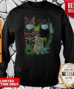 Official Three Cat Wear Face Mask Shirt 3