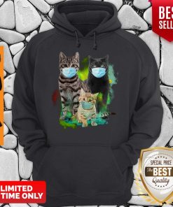 Official Three Cat Wear Face Mask Shirt 4