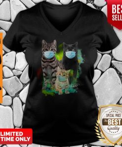 Official Three Cat Wear Face Mask Shirt 5