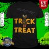 Trick Or Treat Boo Bats Black Cat Happy Halloween Shirt