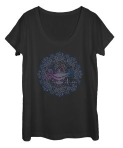 Women’s Aladdin Magical Lamp Mandala Symbol Scoop Neck