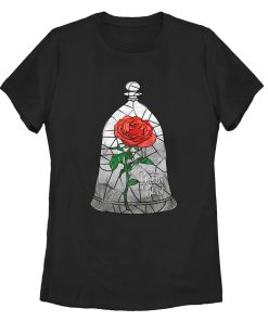 Women’s Beauty and the Beast Stained Rose Window T-Shirt