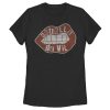 Women’s Cruella Distressed Red Lips Logo T-Shirt