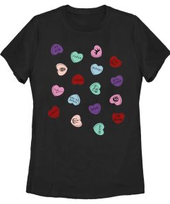 Women’s Disney Villains Valentine’s Day Candy Hearts T-Shirt