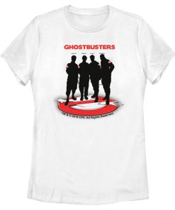 Women’s Ghostbusters Black Silhouettes Standing On Logo T-Shirt