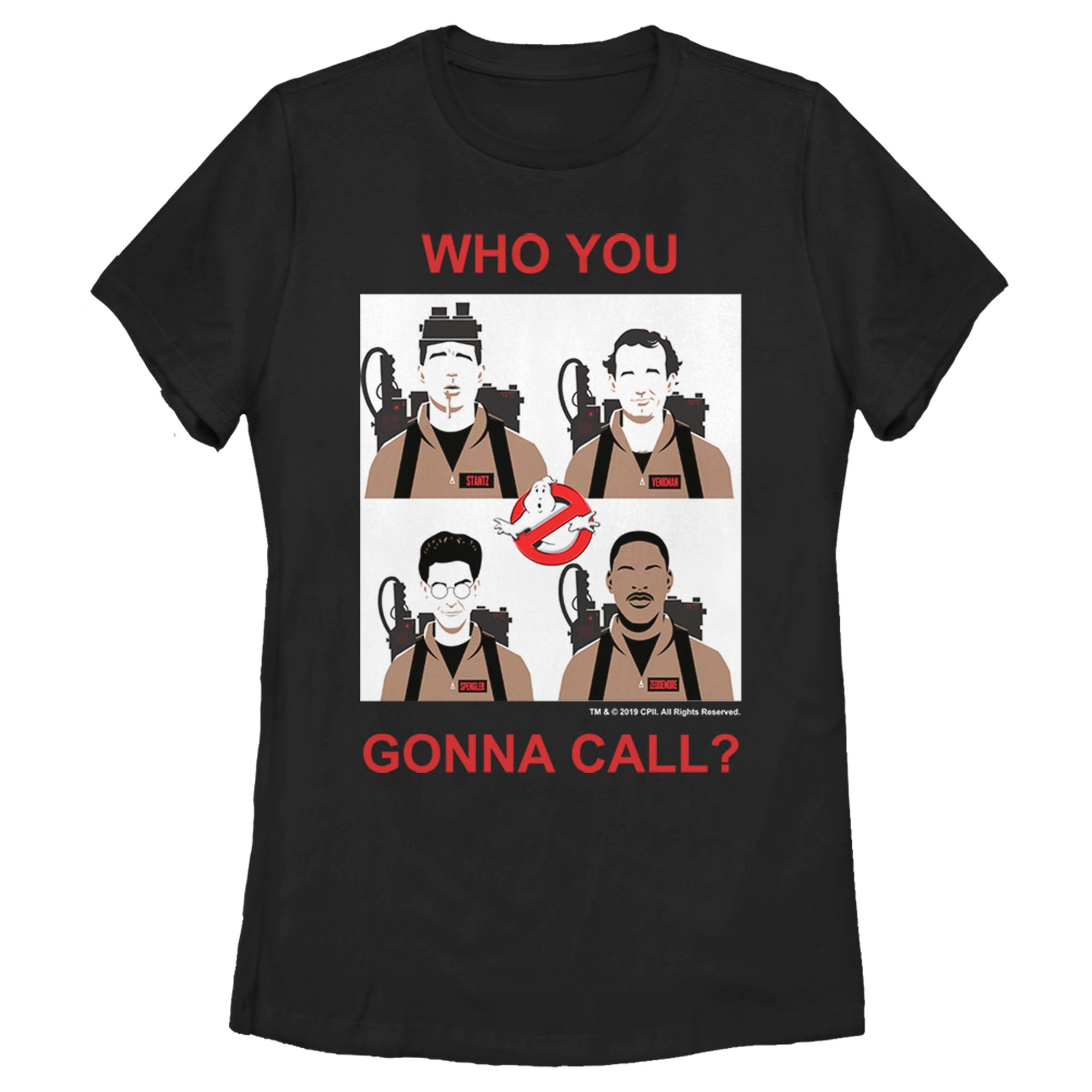 Women's Ghostbusters Who You Gonna Call Tiles T-Shirt Women's Ghostbusters Who You Gonna Call Tiles T-Shirt