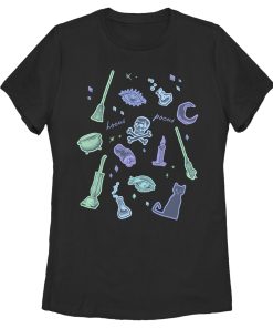 Women’s Hocus Pocus Witchy Symbols T-Shirt