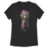 Women’s Marvel Avengers Endgame Infinity Stone Gauntlet Color Logo T-Shirt