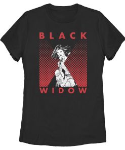 Women’s Marvel Black Widow Gradient Pose T-Shirt