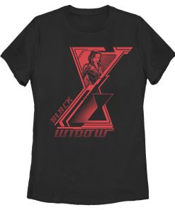 Women’s Marvel Black Widow Hourglass Symbol T-Shirt