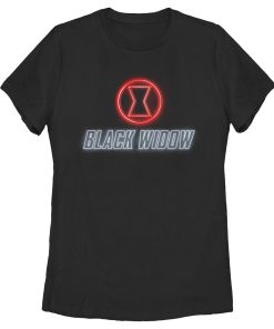 Women’s Marvel Black Widow Neon Hourglass T-Shirt