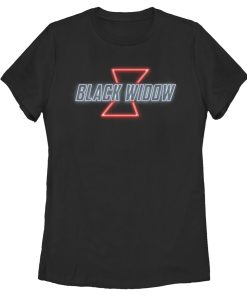 Women’s Marvel Black Widow Neon Light Logo T-Shirt