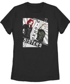 Women’s Marvel Black Widow Sisters Cartoon T-Shirt