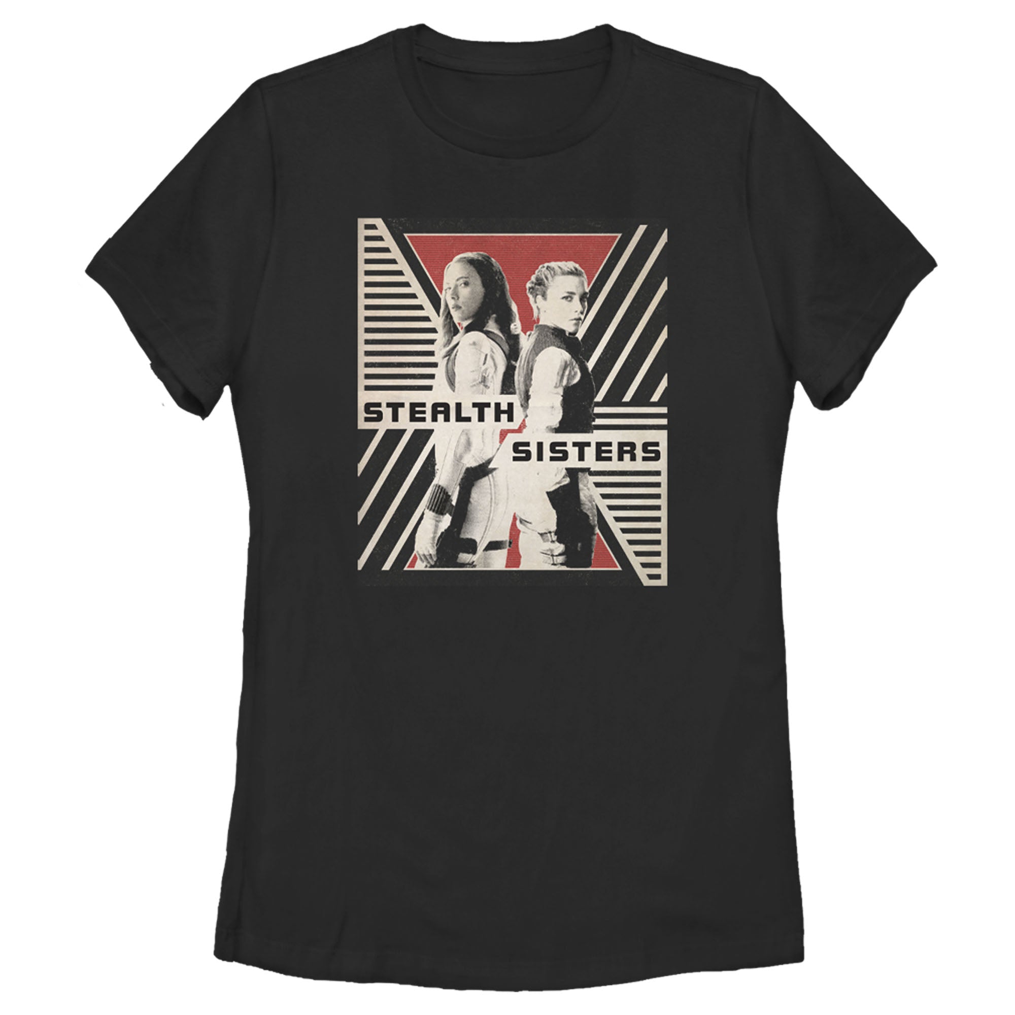 Women's Marvel Black Widow Stealth Sisters Streak T-Shirt Women's Marvel Black Widow Stealth Sisters Streak T-Shirt