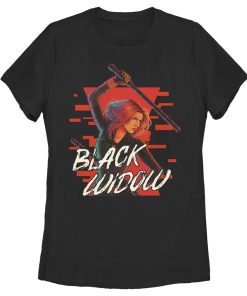 Women’s Marvel Black Widow Streaked Hourglass T-Shirt