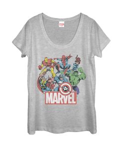 Women’s Marvel Classic Hero Collage Scoop Neck