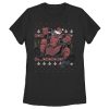 Women’s Marvel Deadpool Santa Hat Ugly Sweater Holiday T-Shirt