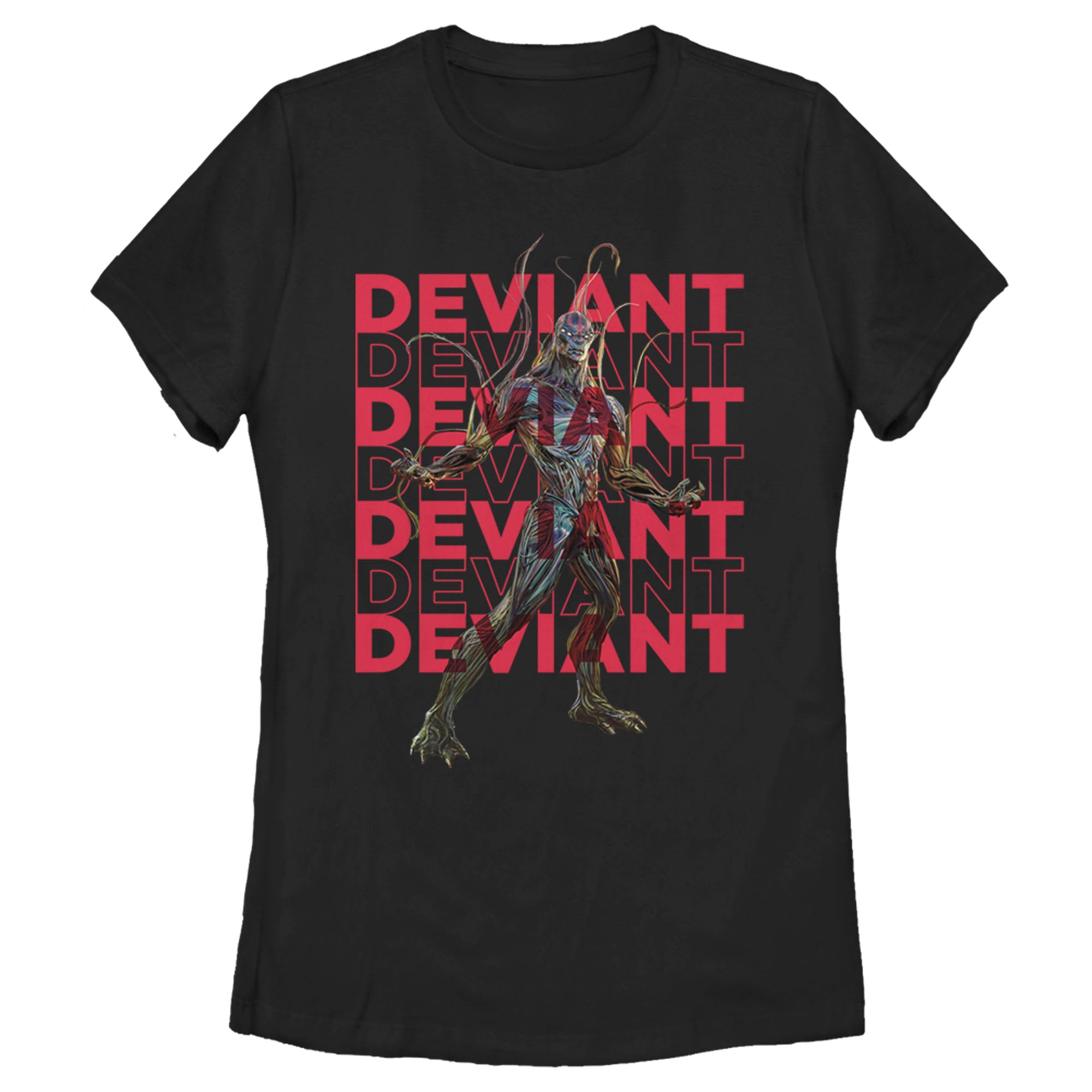 Women's Marvel Eternals Kro Deviant Repeating T-Shirt Women's Marvel Eternals Kro Deviant Repeating T-Shirt