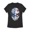 Women’s Marvel Fourth of July  Spider-Man American Flag Mask T-Shirt