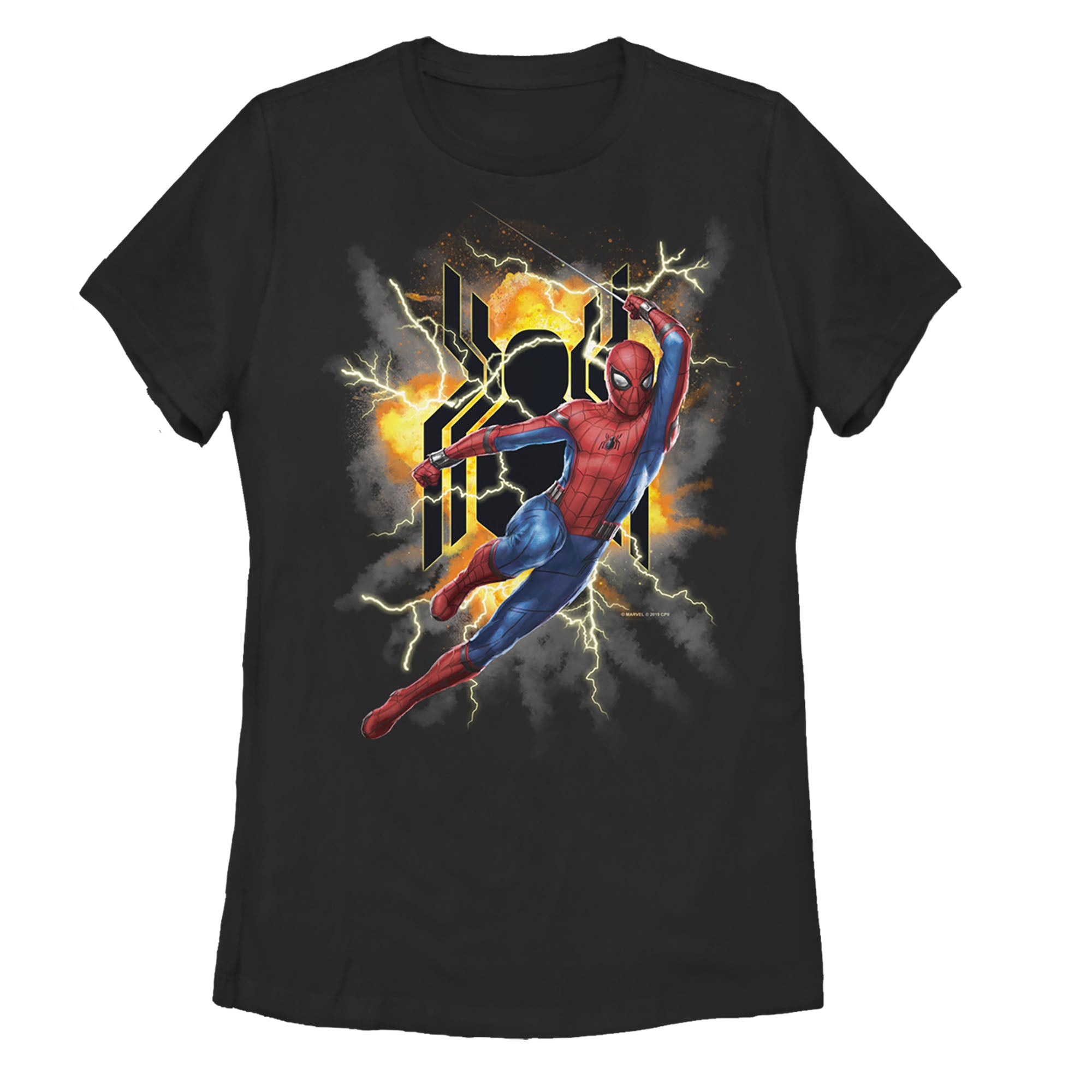 Women's Marvel Spider-Man Far From Home Lightning Strike T-Shirt Women's Marvel Spider-Man Far From Home Lightning Strike T-Shirt