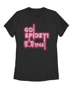 Women’s Marvel Spider-Man Neon Light Logo T-Shirt
