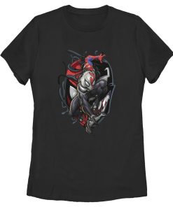 Women’s Marvel Spider-Man Venom Mask Symbol T-Shirt