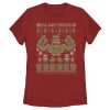 Women’s Marvel Ugly Christmas Hulk Want Presents T-Shirt