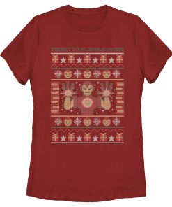 Women’s Marvel Ugly Christmas Iron Man T-Shirt