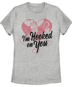 Women’s Peter Pan Valentine’s Day Captain Hook I’m Hooked on You T-Shirt
