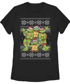 Women’s Teenage Mutant Ninja Turtles Ugly Christmas Sweater T-Shirt
