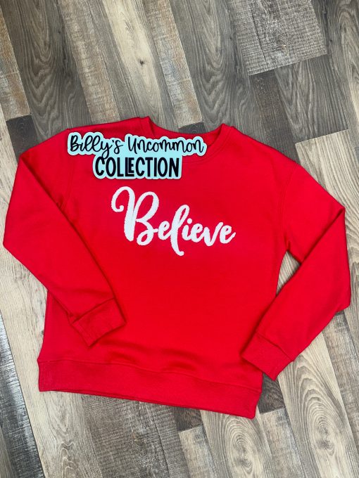 Believe Embroidered Sweatshirt
