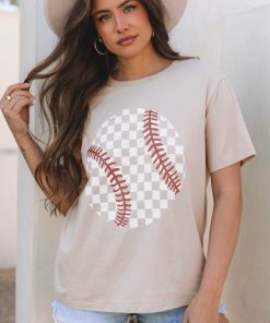 Checkered Baseball Graphic Tee